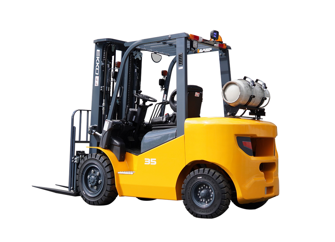 EKKO EK35LP Pneumatic Forklift (LPG) 7000 lbs cap, 189" Lift Height