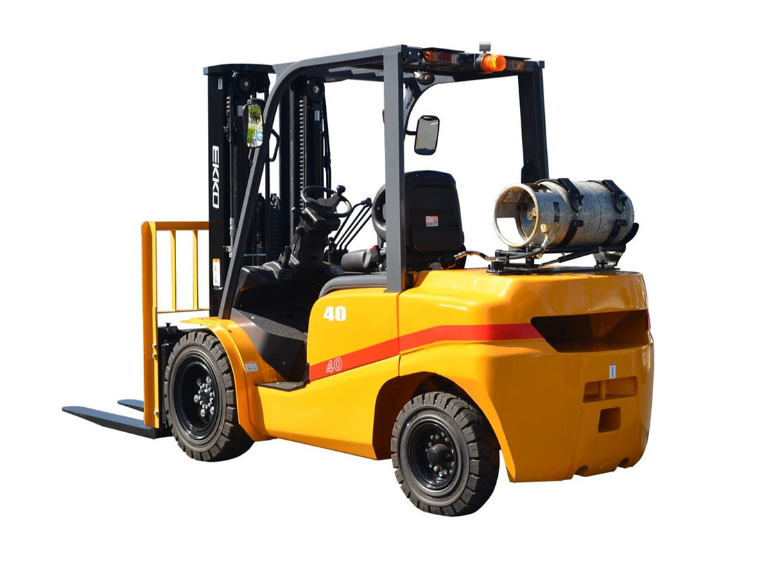 EKKO EK40TLP Forklift with solid pneumatic tires 8500 lbs., cap.