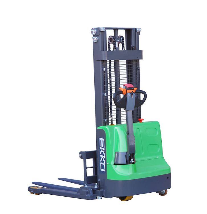 EKKO EB12E-98Li Lithium Iron Phosphate Straddle Stacker 72"Mast, 98" Lift