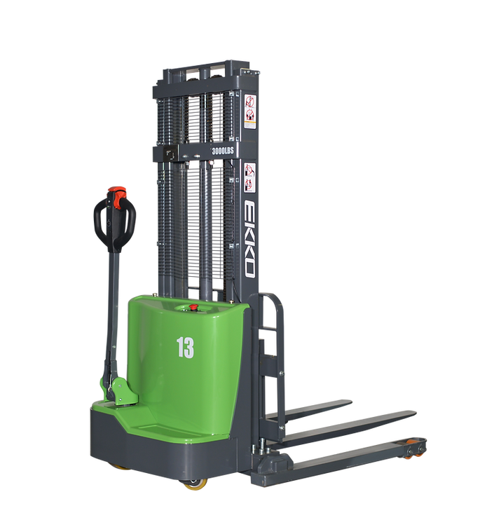 EKKO EB13C-145Li Lithium Straddle Stacker 2800 lb Cap., 145" Height