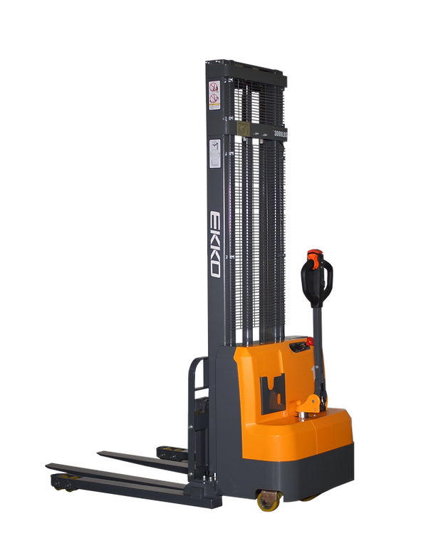 EKKO EB14C-138 Full Powered Straddle Stacker 3000 lb. Cap., 138" Height
